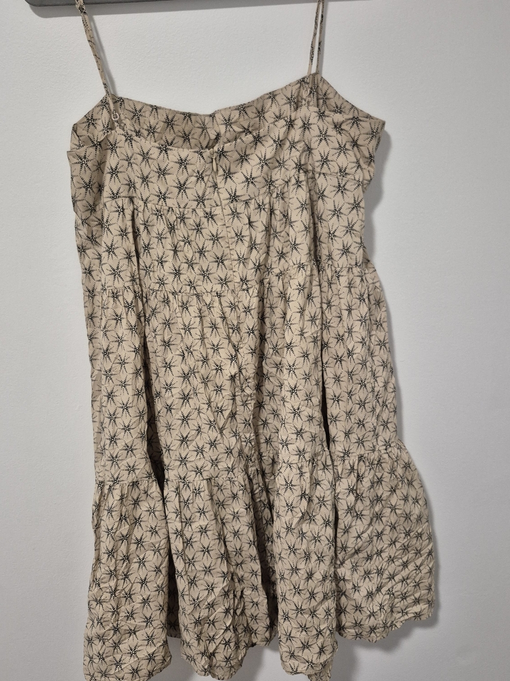 Levi's Beige Spotted Tiered 100% Cotton Mini Dress - Picture 3 of 8